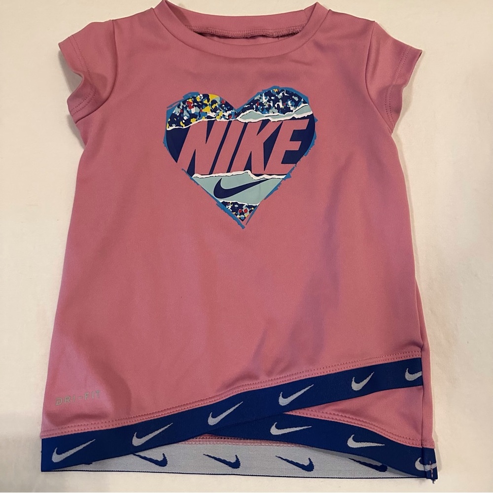 Nike Dri-Fit Tunic Size 12 Months Girl Top Pink 100% Polyester Great Condition - Picture 1 of 5